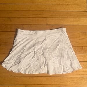Chic White Skort with Logo